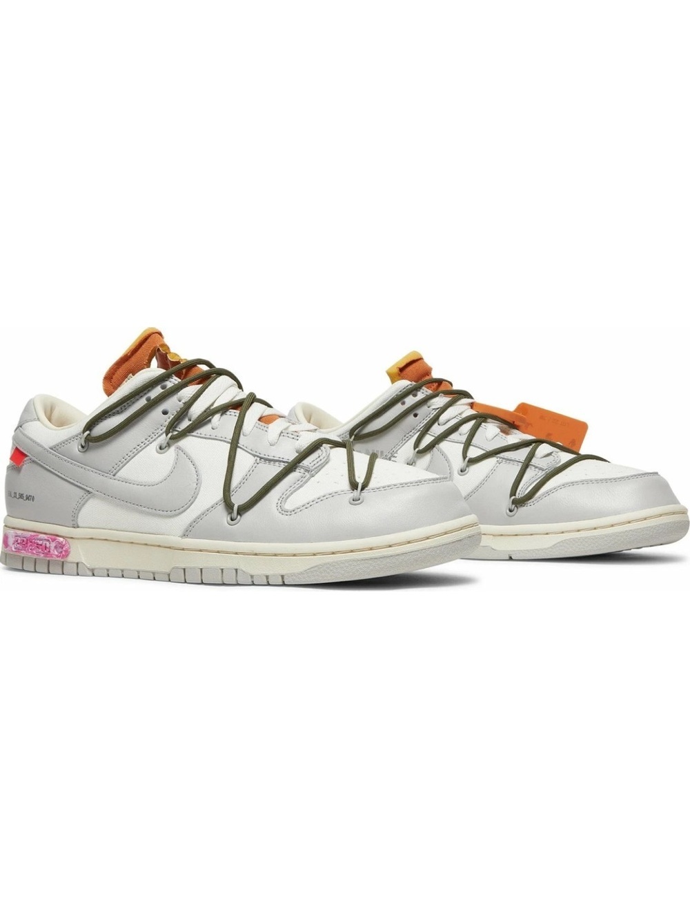 NWOT Off-White Dunk Low Lot 22 of 50 Sail Grey DM1602-123 Size 5.5W / 4Y
